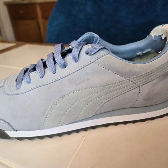 Puma Roma Blue/Grey Sneakers Women's 8 1/2 - Picture 4 of 6